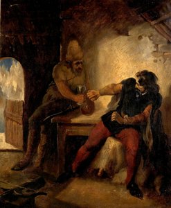 Manfred in der Hütte der Gamsjäger von Ford Madox Brown