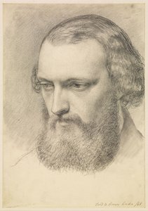 Porträt: Kopfstudie von Daniel Casey (Dreiviertelansicht) von Ford Madox Brown