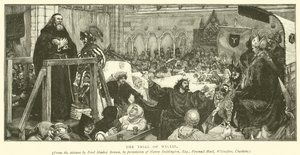 Der Prozess gegen Wyclif von Ford Madox Brown