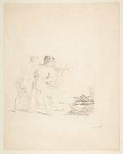 Männer spucken ins Feuer, ca. 1820-1850 von Formerly attributed to Goya