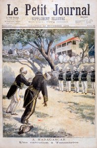 Hinrichtung durch Erschießungskommando in Tananarive, Antananarivo, Madagaskar, 1896