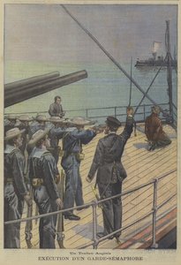 Ein britischer Verräter: Hinrichtung eines Semaphor-Signalgebers an Bord eines Kriegsschiffes von Fortune Louis Meaulle