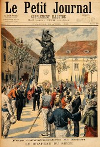 Gedenkfeier zur Belagerung von Belfort, Illustration aus Le Petit Journal von Fortune Louis Meaulle