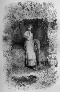 Fantine, Illustration des Romans Les Miserables von Victor Hugo, Gravur von Fortune Meaulle von Fortune Louis Meaulle
