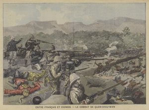 Kämpfe zwischen französischen und chinesischen Truppen in der Schlacht von Guangzhouwan