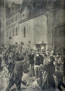Major Esterhazy vom Publikum gefeiert, das seinen Freispruch feiert von Fortune Louis Meaulle