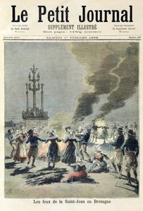Freudenfeuer zur Feier der Sommersonnenwende in der Bretagne, Titelseite von 