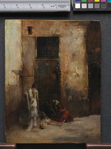 Bettler an einer Tür, 1870
