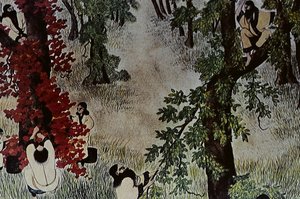 Die großen Führer des achtzehnten Jahrhunderts der Ainu: Itokoi und Shinichi aus Akkeshi, Chosama aus Uraashibetsu und Shonko aus Noshappu, insbesondere, Illustration von Fosco Maraini