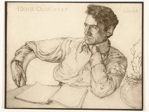 Fotoreproduktion eines Porträts von Henk Oldewelt durch Han van der Kop