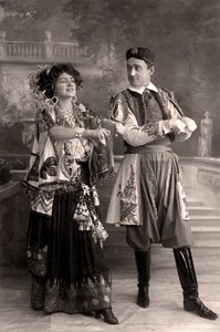 Lily Elsie und Joseph Coyne in Die lustige Witwe, 1908