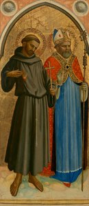Heiliger Franziskus und ein Bischofsheiliger, späte 1420er