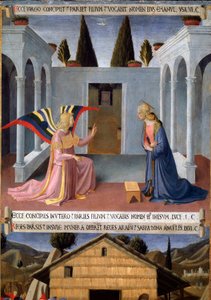Geschichte des Lebens Christi: Die Verkündigung mit der Taube des Heiligen Geistes von Fra  Angelico