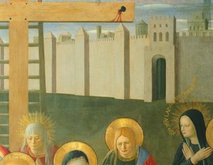 Ausschnitt, der die Trauer Christi zeigt, Tafel aus dem Armadio degli Argenti (Silbertruhe) mit dem Leben Jesu von Fra (c.1387 1455) Angelico