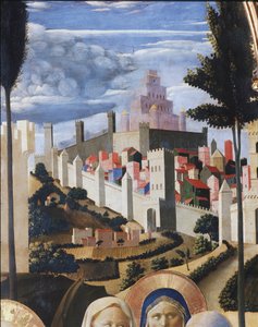 Landschaft mit Blick auf Jerusalem und den Tempel Salomos (Detail)