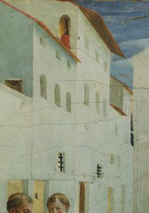 Begräbnis der Heiligen Cosmas und Damian, Predella-Bilder, die die Geschichte der Heiligen Cosmas und Damian des San Marco Altars darstellen, um 1443, von Giovanni da Fiesole, bekannt als Fra Angelico