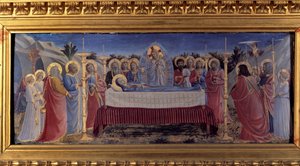 Das Begräbnis der Jungfrau. Predelle (Malerei auf Holz) 1435