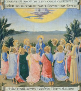 Einfügung der Himmelfahrt, Panel aus dem Armadio degli Argenti (Silbertruhe) mit dem Leben Jesu von Giovanni da Fiesole genannt Fra Angelico (1400-ca. 1455), Tempera auf Holz von Fra (c.1400 55) Angelico