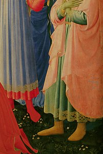 Detail des Santa Trinita Altars, Rahmen und Giebel von Lorenzo Monaco