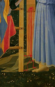 Detail des Santa Trinita Altars, Rahmen und Giebel von Lorenzo Monaco