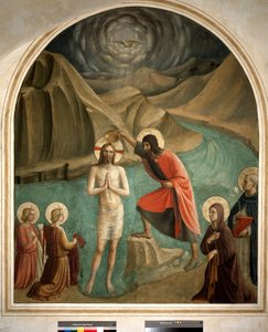 Die Taufe Christi durch Johannes den Täufer - Fresko von Guido di Pietro