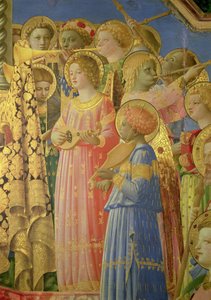 Die Krönung der Jungfrau Maria (Detail) von Fra Angelico