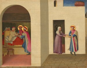 Die Heilung der Palladia durch die Heiligen Cosmas und Damian, um 1438-1440 von Fra Angelico