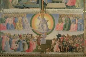 Das Jüngste Gericht, Detail aus Tafel vier des Silberschatzes von Santissima Annunziata, um 1450-53 von Fra Angelico