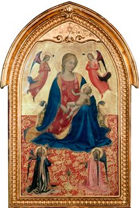 Jungfrau und Kind mit Engeln, um 1425 von Fra Angelico