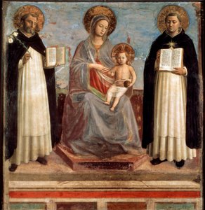 Jungfrau und Kind mit den Heiligen Dominikus und Thomas von Aquin, 1424-1430