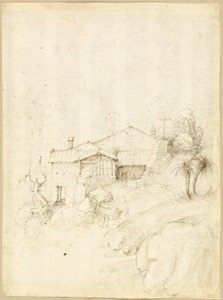 Kloster am Hang eines felsigen Hügels von Fra Bartolommeo