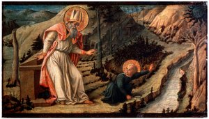 Die Vision des Heiligen Augustinus, zwischen 1452 und 1465 von Fra Filippo Lippi