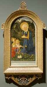 Jungfrau und Kind mit Engeln, um 1460 von Fra Filippo Lippi