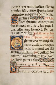 Initiale C: Der auferstandene Christus von Fra Vincentius a Fundis