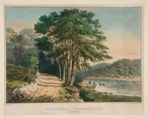 Ansicht in der Nähe von Highbridge. Harlem River, N.Y.