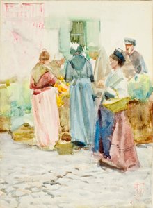 Eine belebte Ecke in Arles von Frances Hodgkins