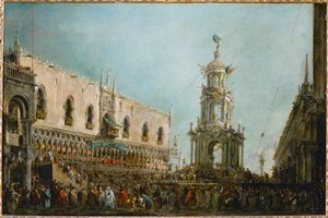Das Fest des Gründonnerstags in Venedig, Italien
