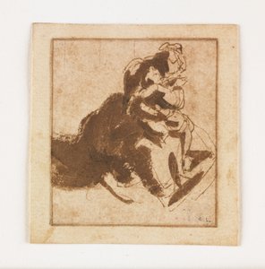 Studie einer Frau, die ein Kind hält von Francesco Allegrini