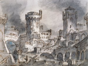 Bühnenbild von Francesco Bagnara für die erste Szene von L