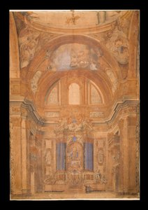 Ansicht des Inneren des Gesu, Rom, 1716