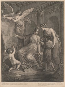 Ein Student wird zu Minerva geführt von Francesco Bartolozzi