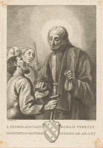 B. Petrus Acotanto Nobilis Venetus Charitate in Pauperes Insinis Ob. An 1187 von Francesco Bartolozzi