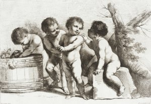 Vier Putti von Francesco Bartolozzi