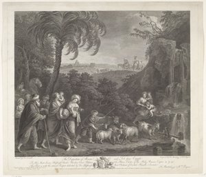 Abreise von Abraham und Lot aus Ägypten von Francesco Bartolozzi