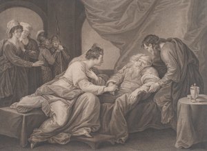 König Lear und Cordelia, Shakespeare, König Lear, Akt 4, Szene 7 von Francesco Bartolozzi