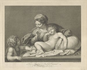 Maria mit Kind und dem jungen Johannes dem Täufer von Francesco Bartolozzi