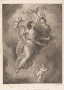 Die Apotheose einer schönen Frau von Francesco Bartolozzi