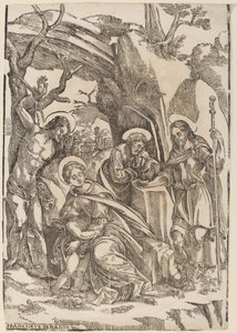 Die Heilige Familie mit Heiligem Sebastian und Heiligem Rochus