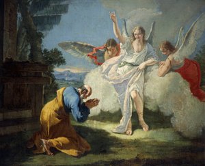 Abraham wird von Engeln besucht