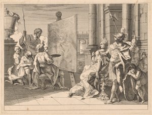 Alexander der Große und Campaspe im Atelier des Apelles
